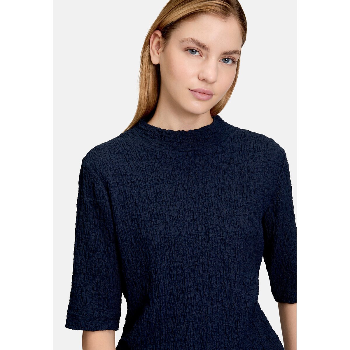 T-Shirt avec structure à col droit dark sky, BETTY BARCLAY