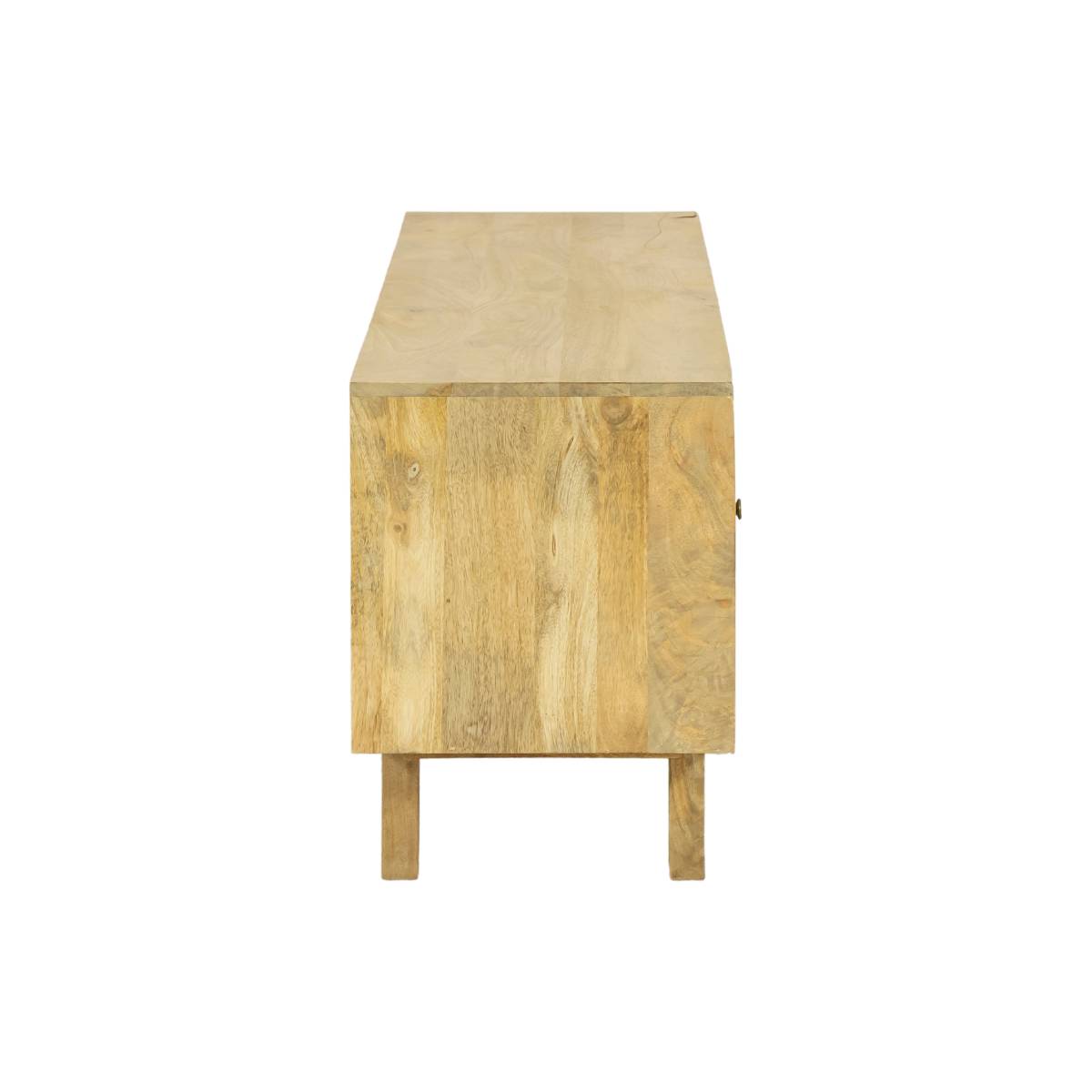Meuble TV en bois de manguier EDANA bois clair, MADE IN MEUBLES