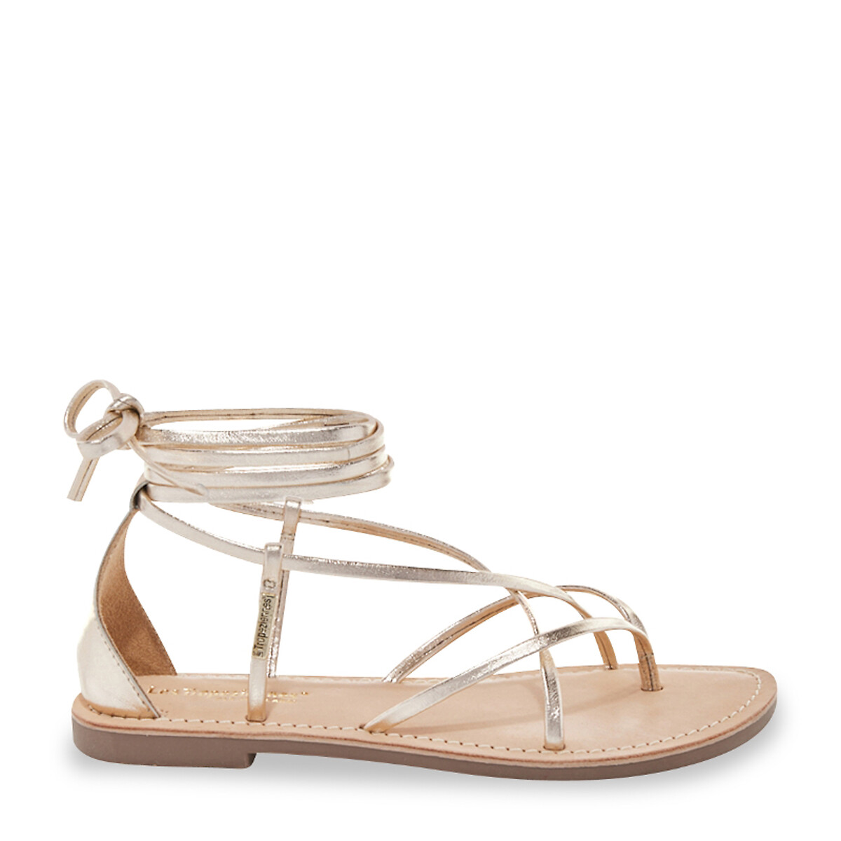 Sandales en cuir multibrides Djoya doré, LES TROPEZIENNES PAR M.BELARBI
