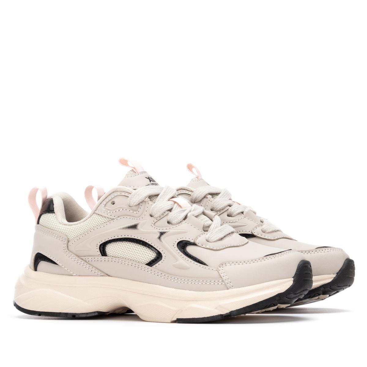 Baskets Plaine Lacets beige, XTI
