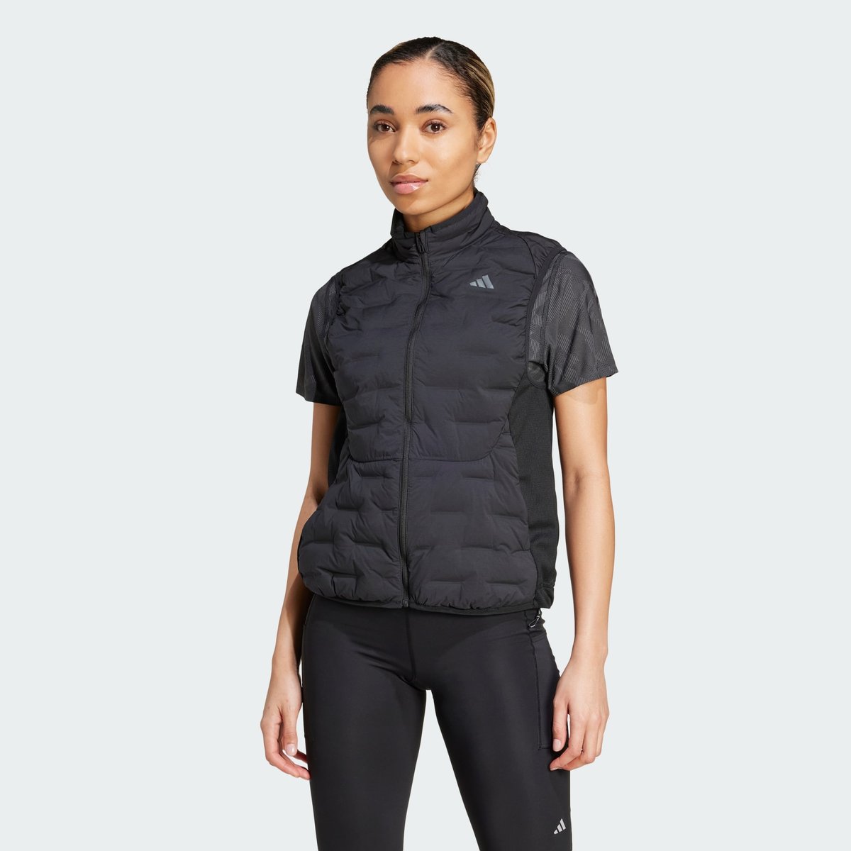 Doudoune de running sans manches matelassée Adizero black, adidas Performance