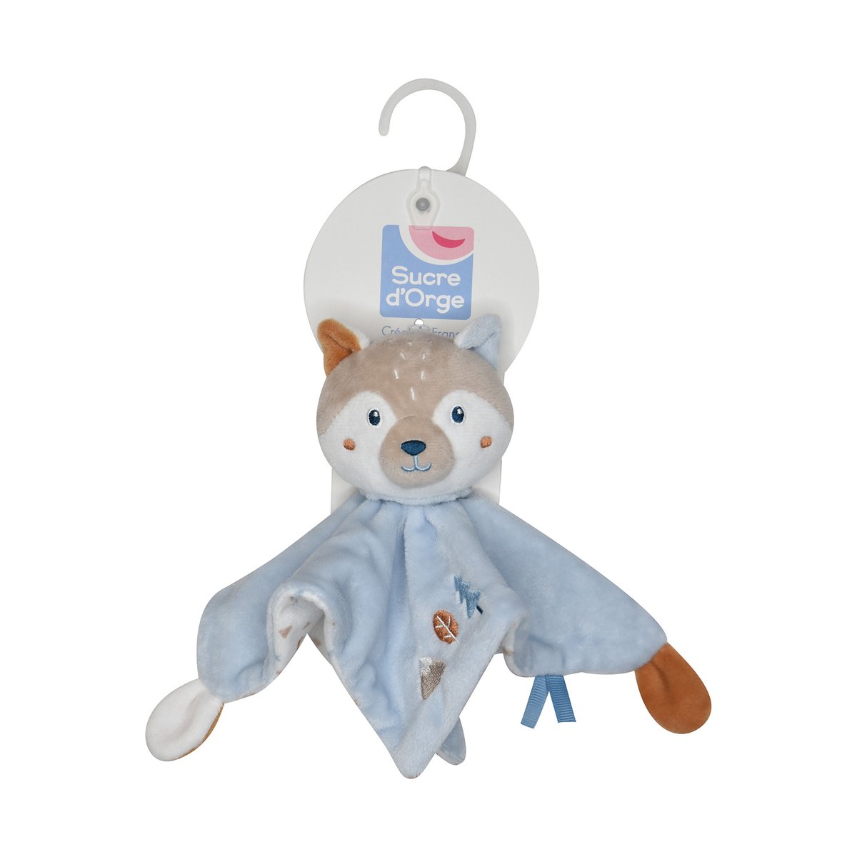 Doumou loup velours doux bleu, SUCRE D'ORGE