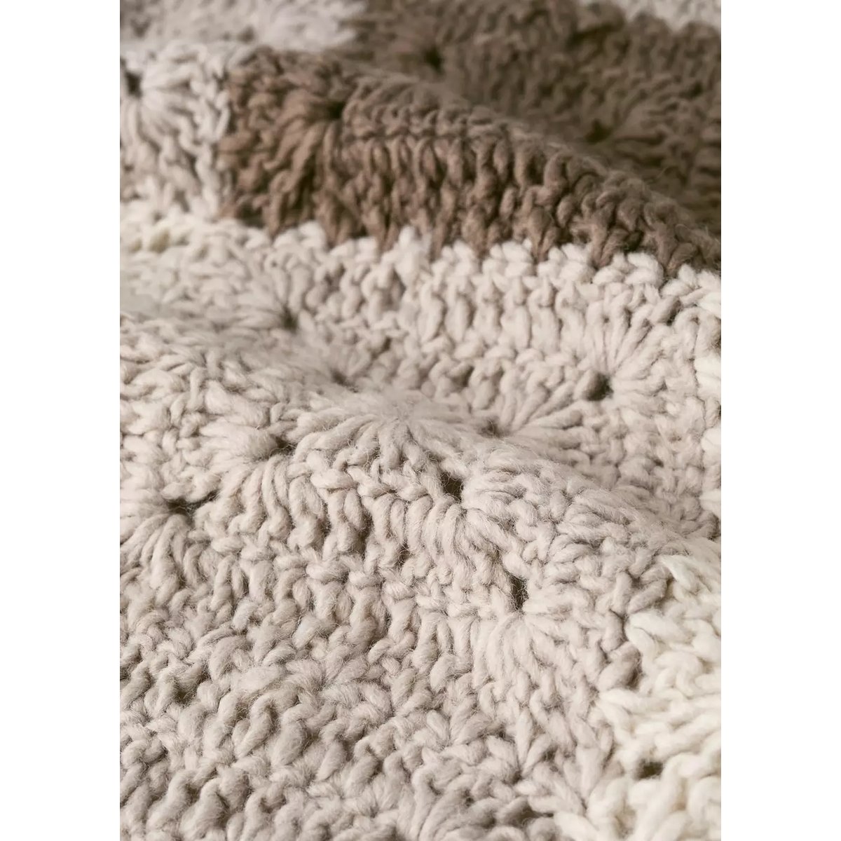 Couverture enfant crochet multicolore marron moyen, MANGO HOME