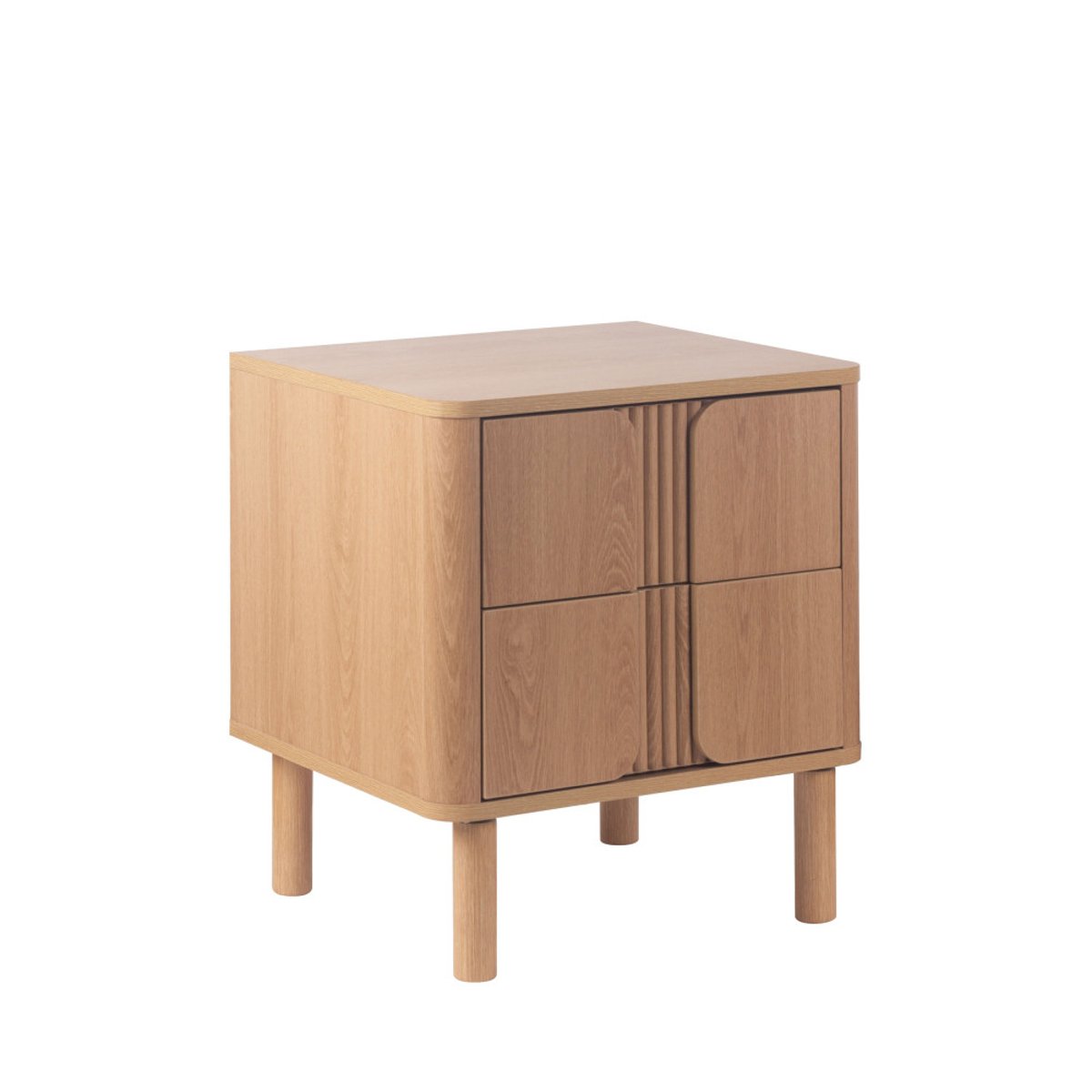 Table de chevet 2 tiroirs en bois- NOA bois clair, DRAWER