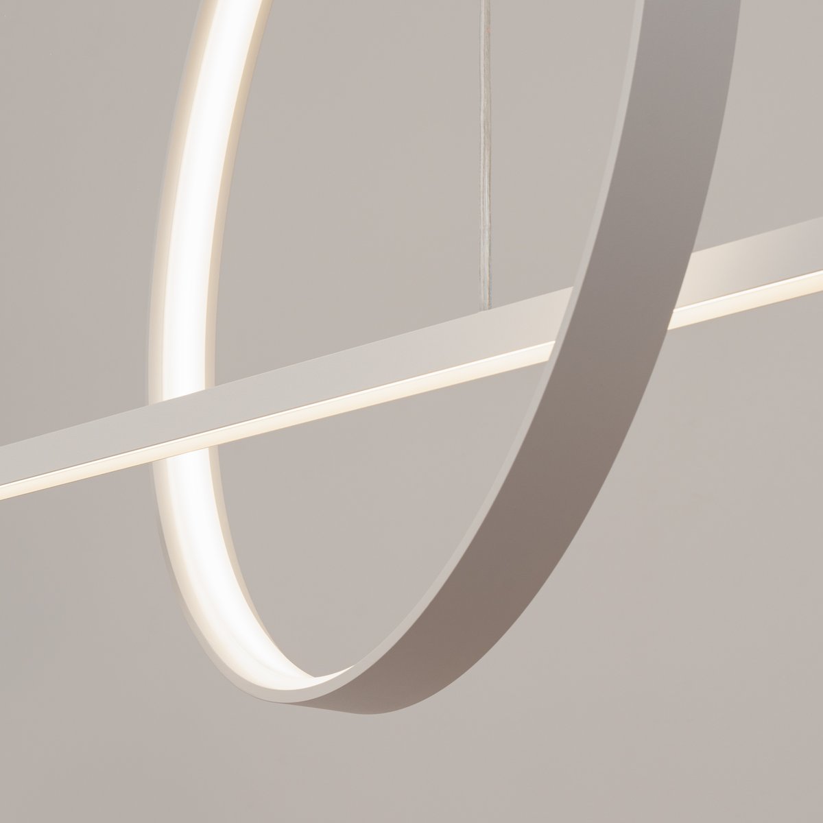 Suspension Aluminium Blanc LED 2 Glad blanc, EDEN