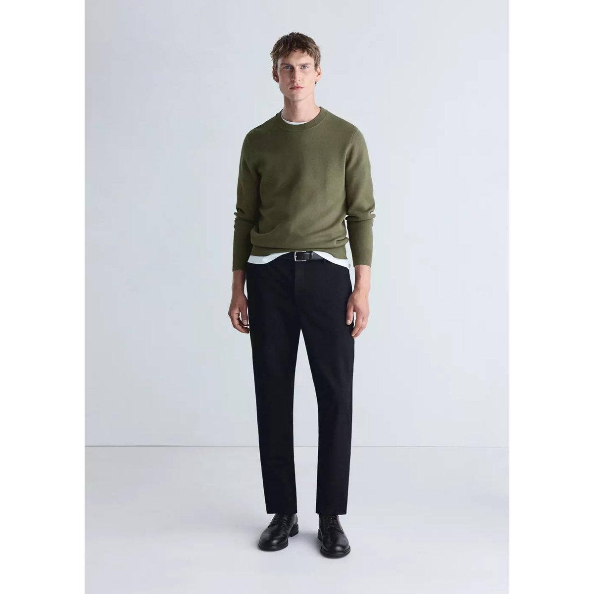 Pantalon slim-fit comfort Thermolite® noir, MANGO MAN