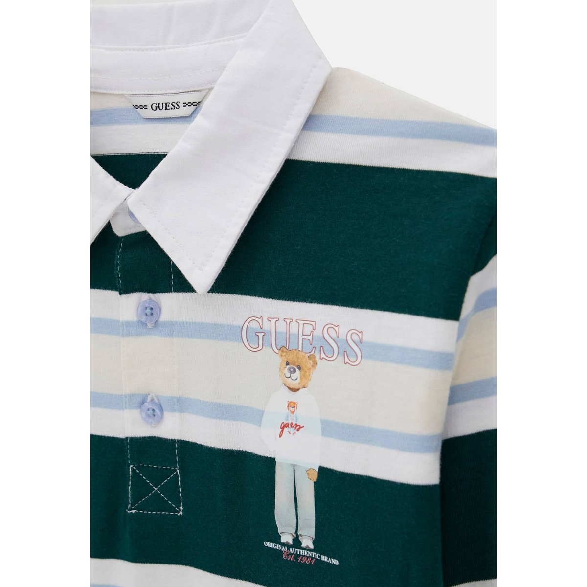 T-Shirt Polo Rayé vert multi, GUESS KIDS