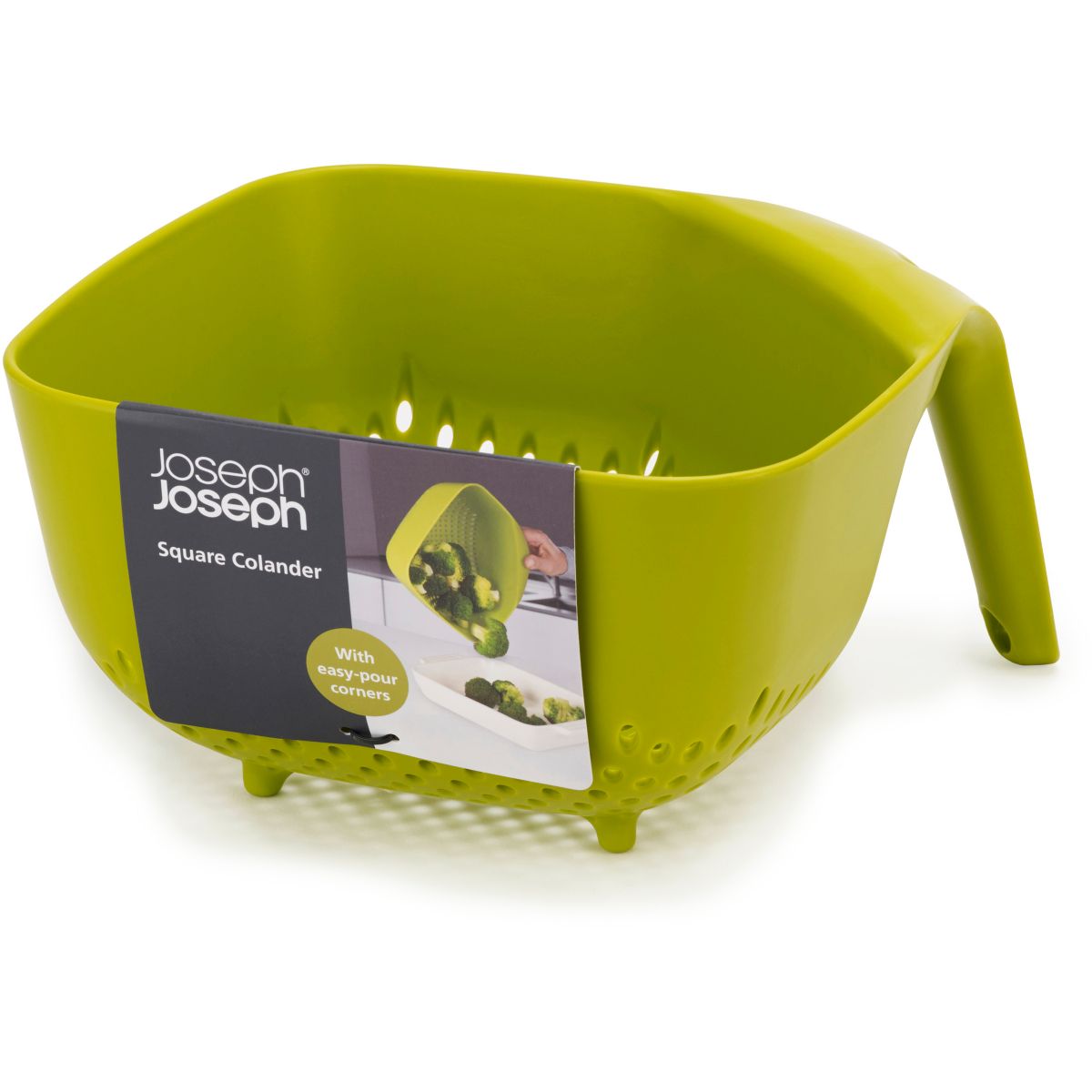 Passoire CAREE MM VERTE couleur unique, JOSEPH JOSEPH