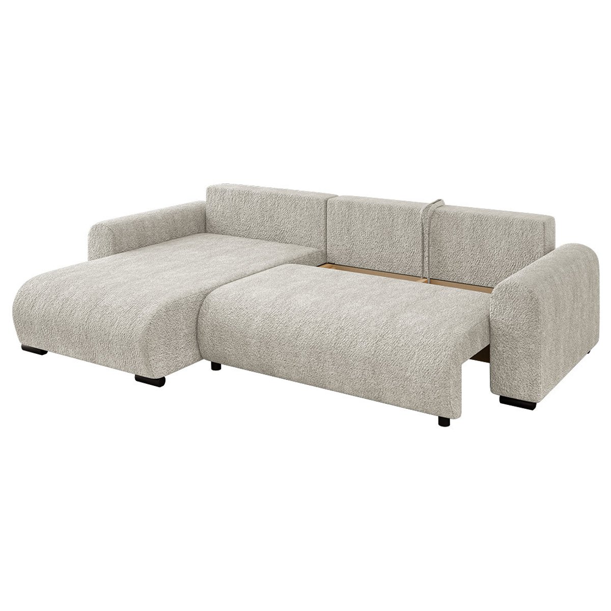 Canapé d'Angle Convertible 4 places - ROSALIE beige, BEST MOBILIER