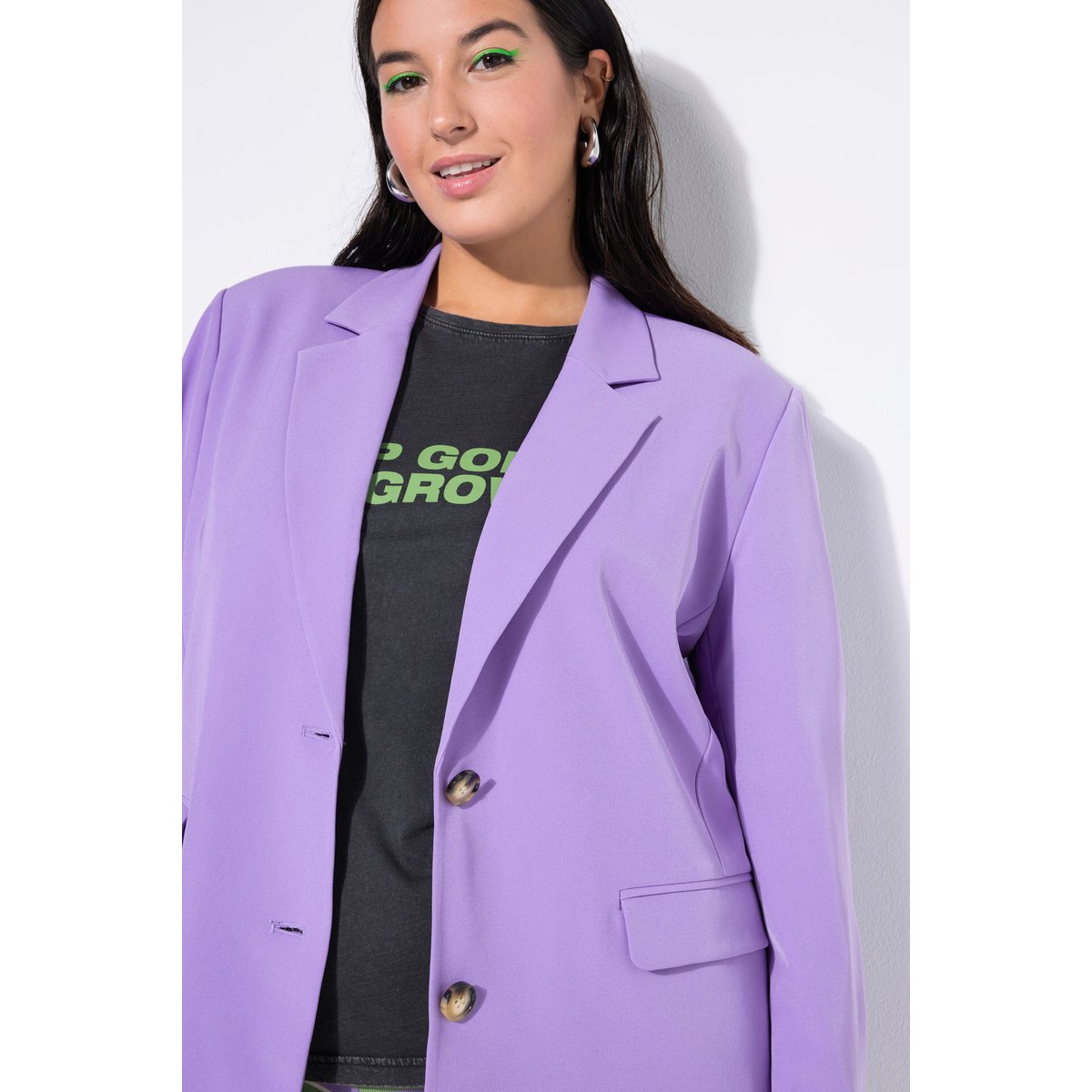 Blazer oversize, doublure léopard violet, STUDIO UNTOLD
