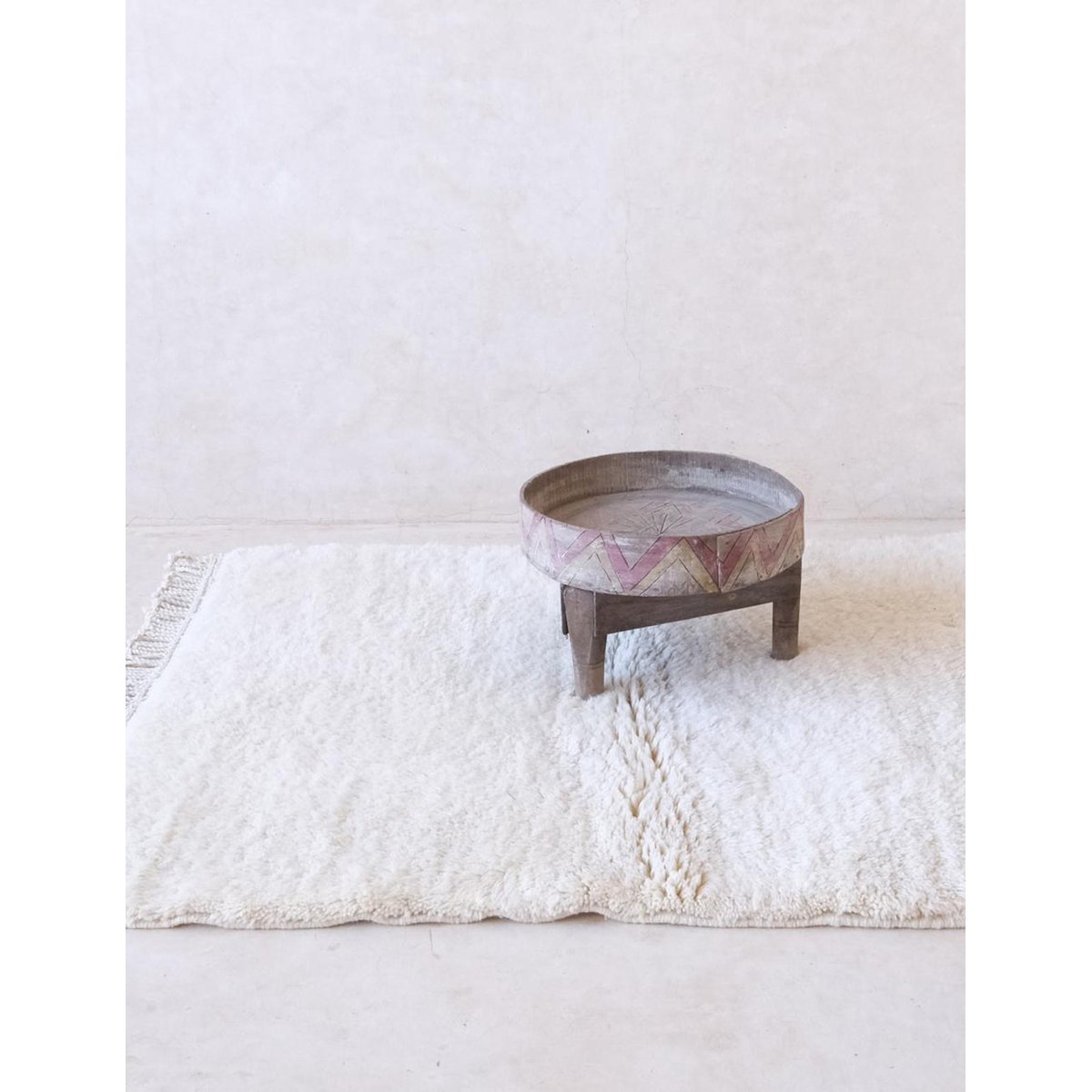Tapis berbère haut de gamme au toucher doux en laine 118 x 153 cm beige sable, AFK LIVING