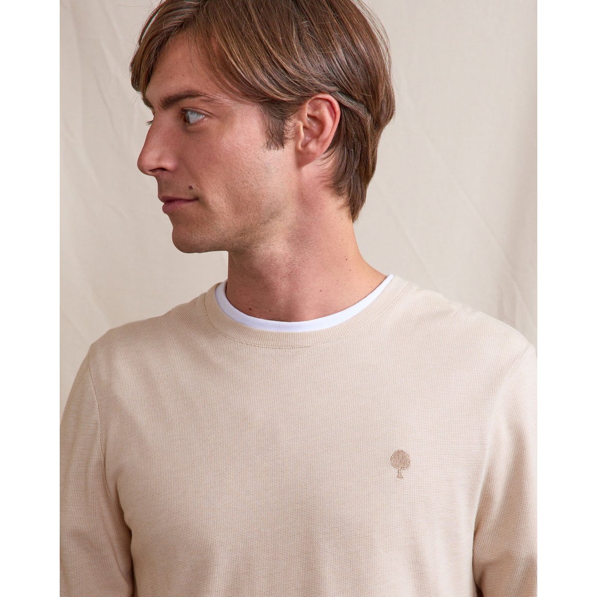 T-shirt BAILLY écru et beige, FAGUO
