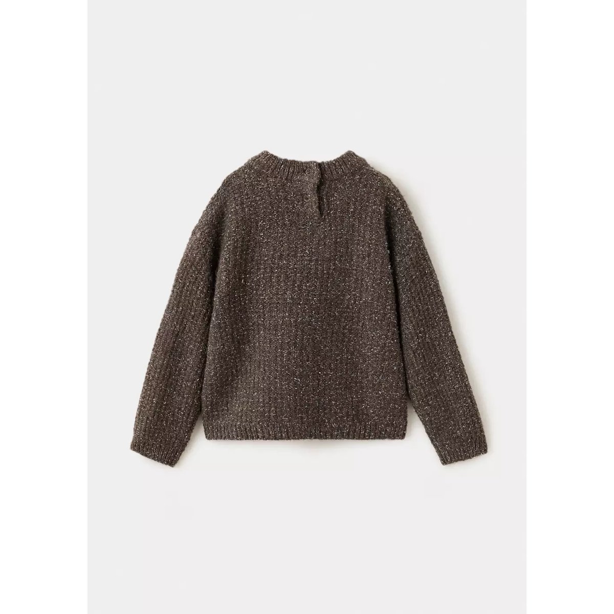 Pull-over maille chinée marron, MANGO BABY