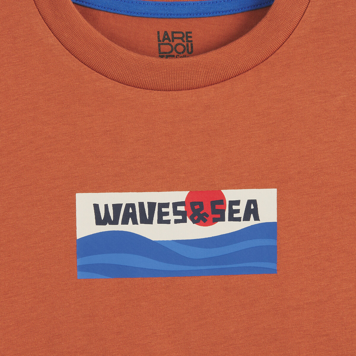 T-shirt manches longues oversize imprimé orange, LA REDOUTE COLLECTIONS