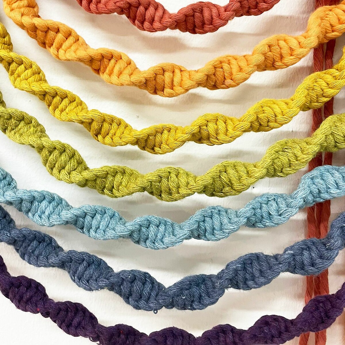 Decoração de parede em macramé Arco Íris, MACRAMAR multicolor, MACRAMAR