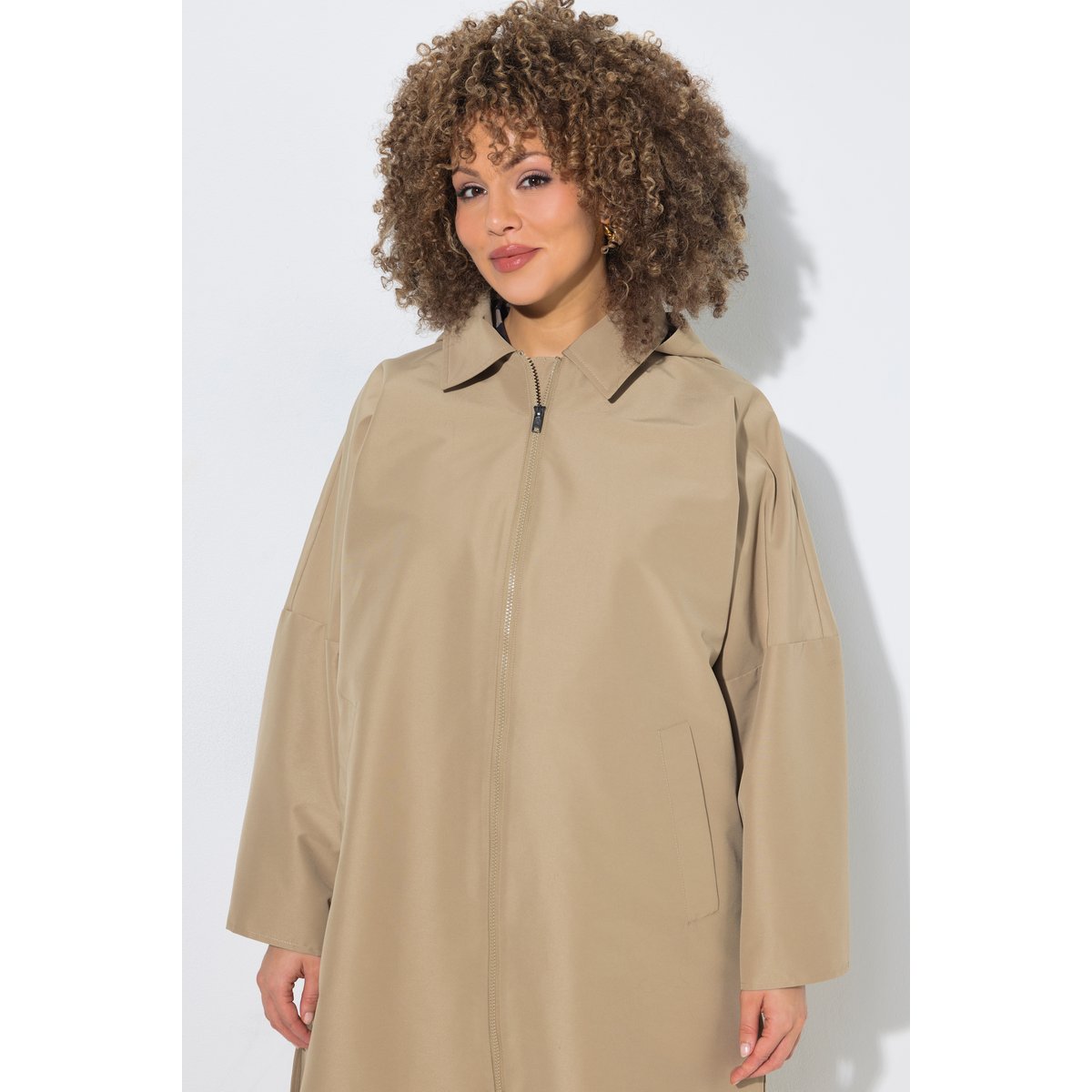 Manteau oversize, col chemise grès, ULLA POPKEN