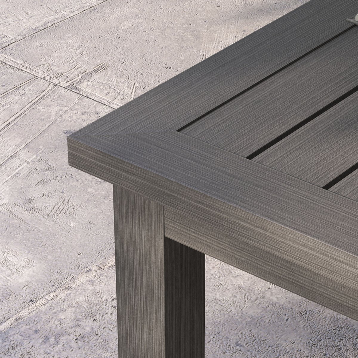 Table basse Aluminium Marron marron, OUTSUNNY