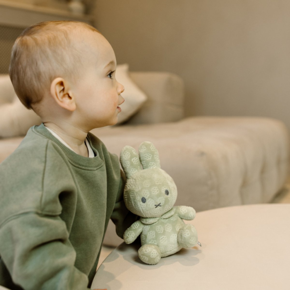 Peluche Miffy - Flower Vert- 20 cm vert, PIOUPIOU ET MERVEILLES