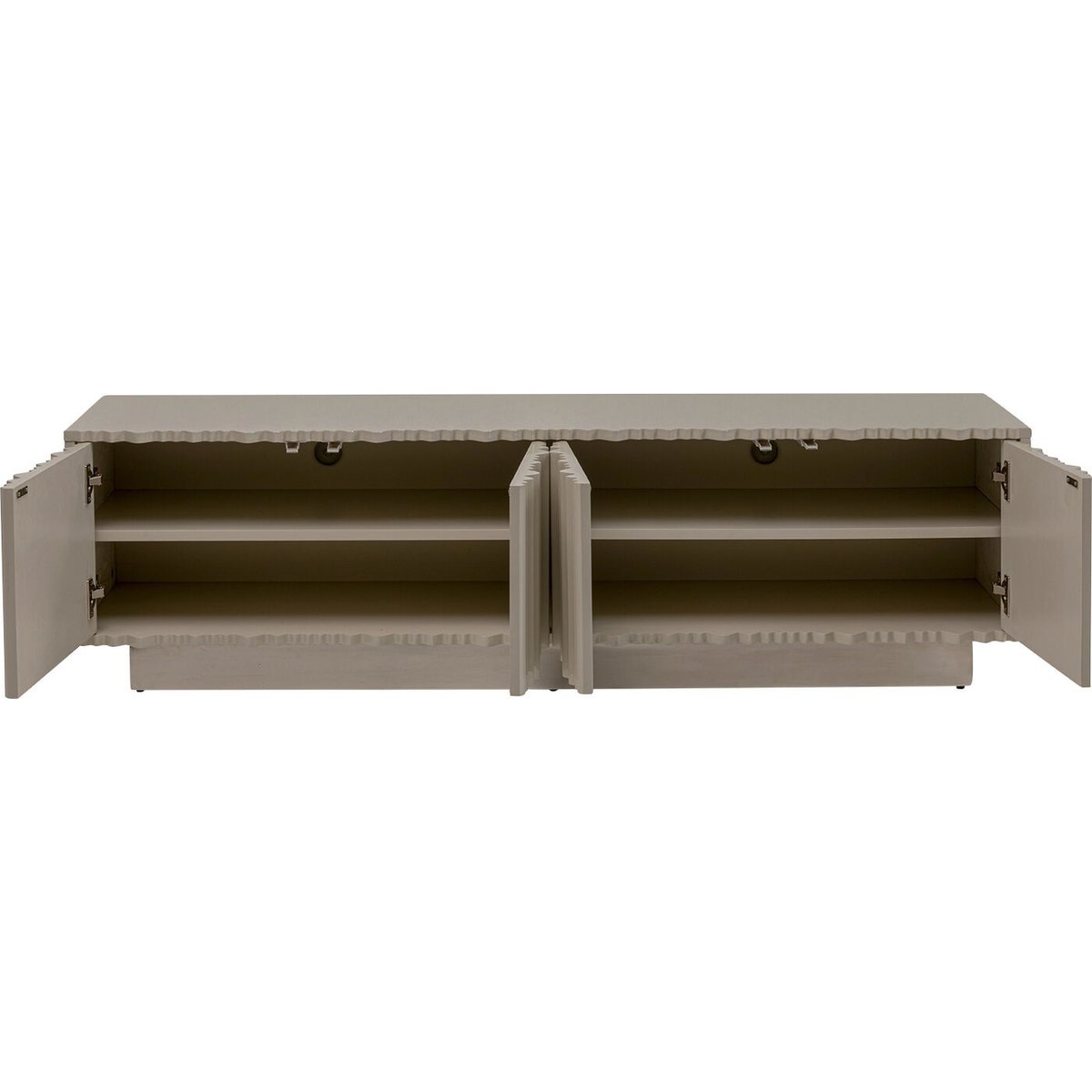 Meuble TV façade ondulée, STUCCO gris, KARE DESIGN
