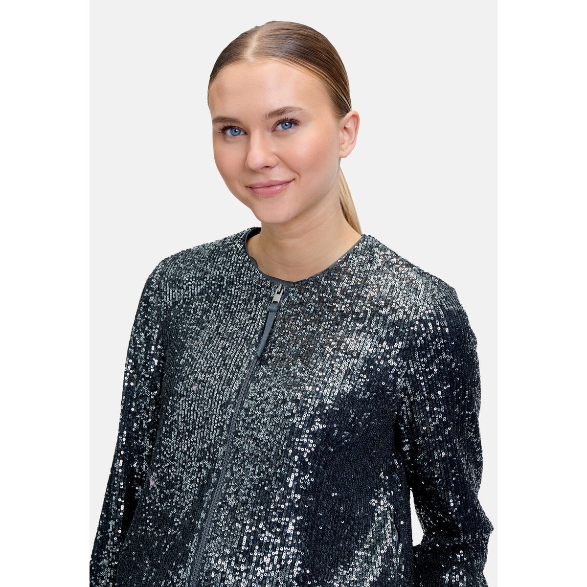 Blouson à paillettes grey olive, VERA MONT