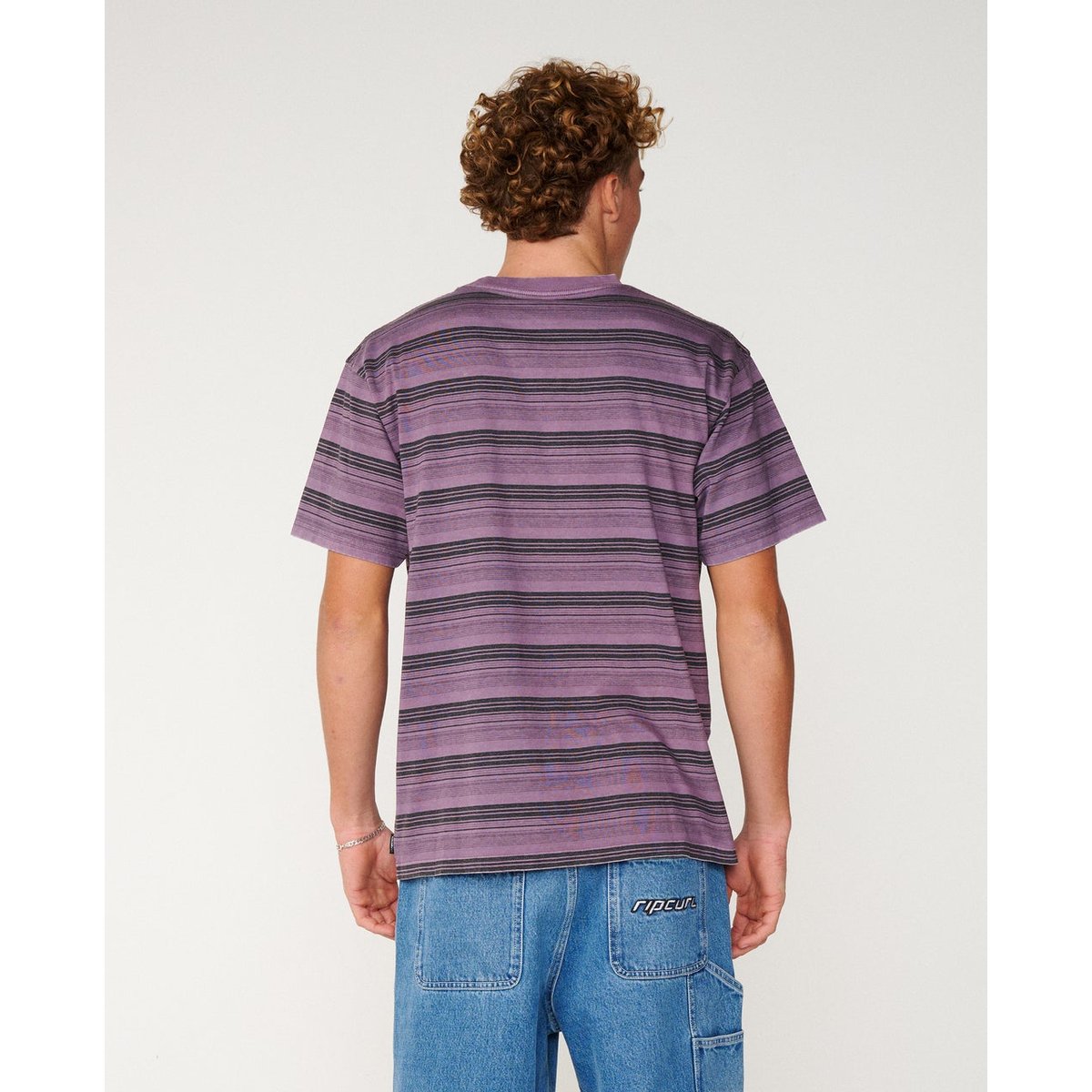 T-shirt Loose Disorder STRIPE dusty purple, RIP CURL