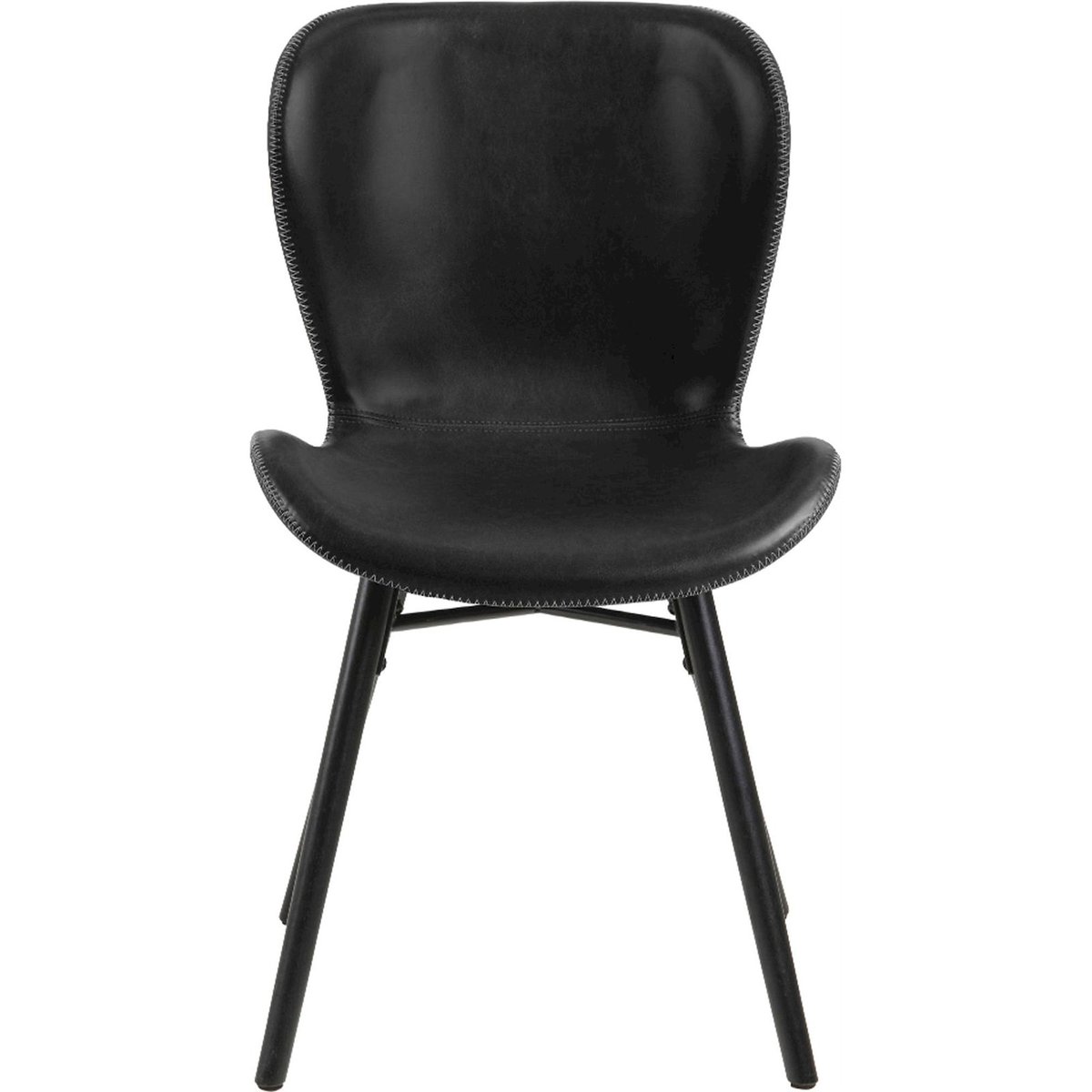 Chaise de repas matelassée collection GLENA noir, RECOLLECTION