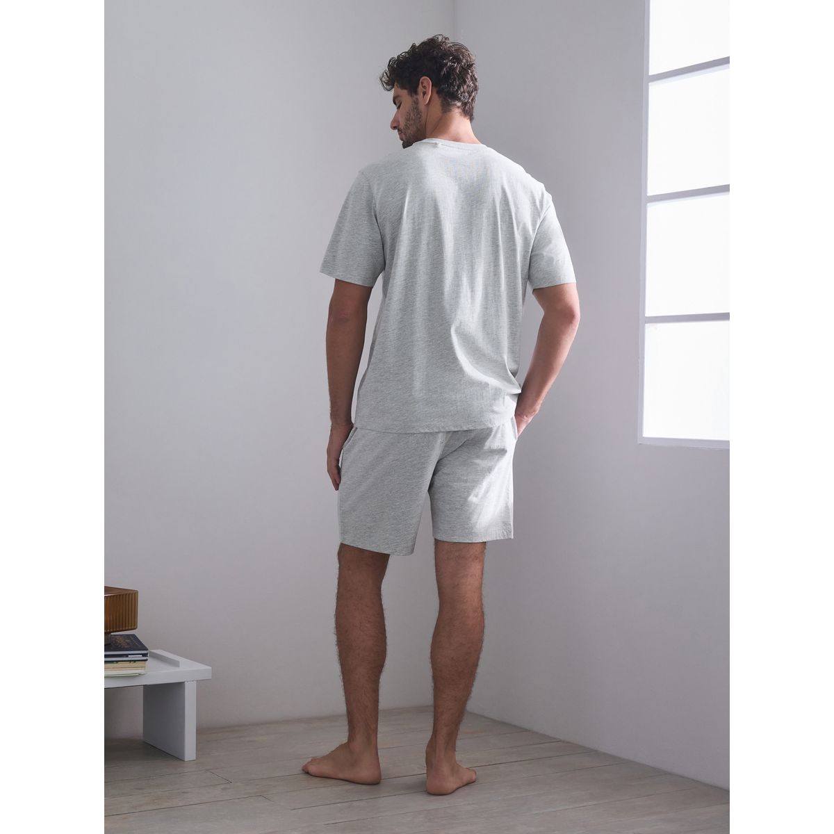 Ensemble pyjama en jersey à manches courtes gris, NEXT