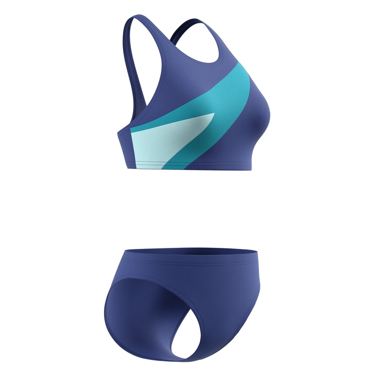 Maillot de bain 2 pièces motif/style contrasté HYPERBOOM bleu, SPEEDO