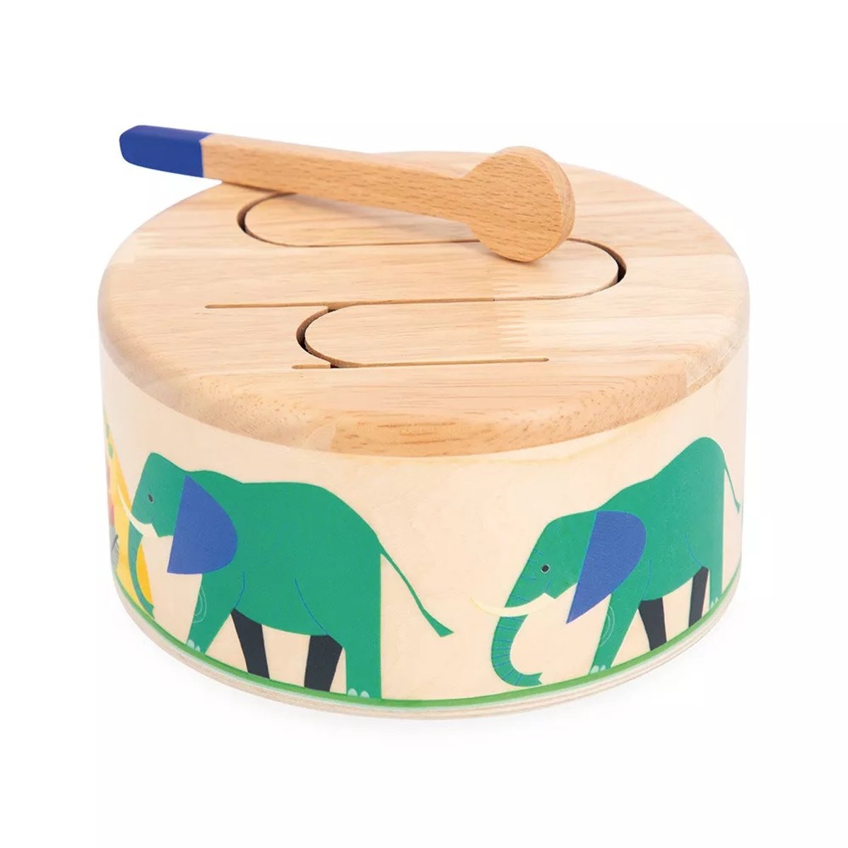 Tambour, Instrument De Musique Enfant En Bois multicolore, JANOD