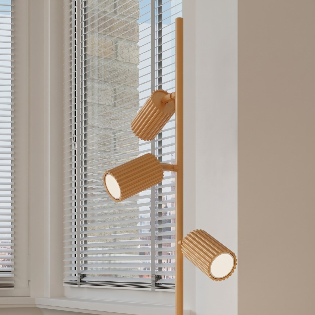 Lampadaire Aluminium Doré GU10 3 KARBON doré, EDEN