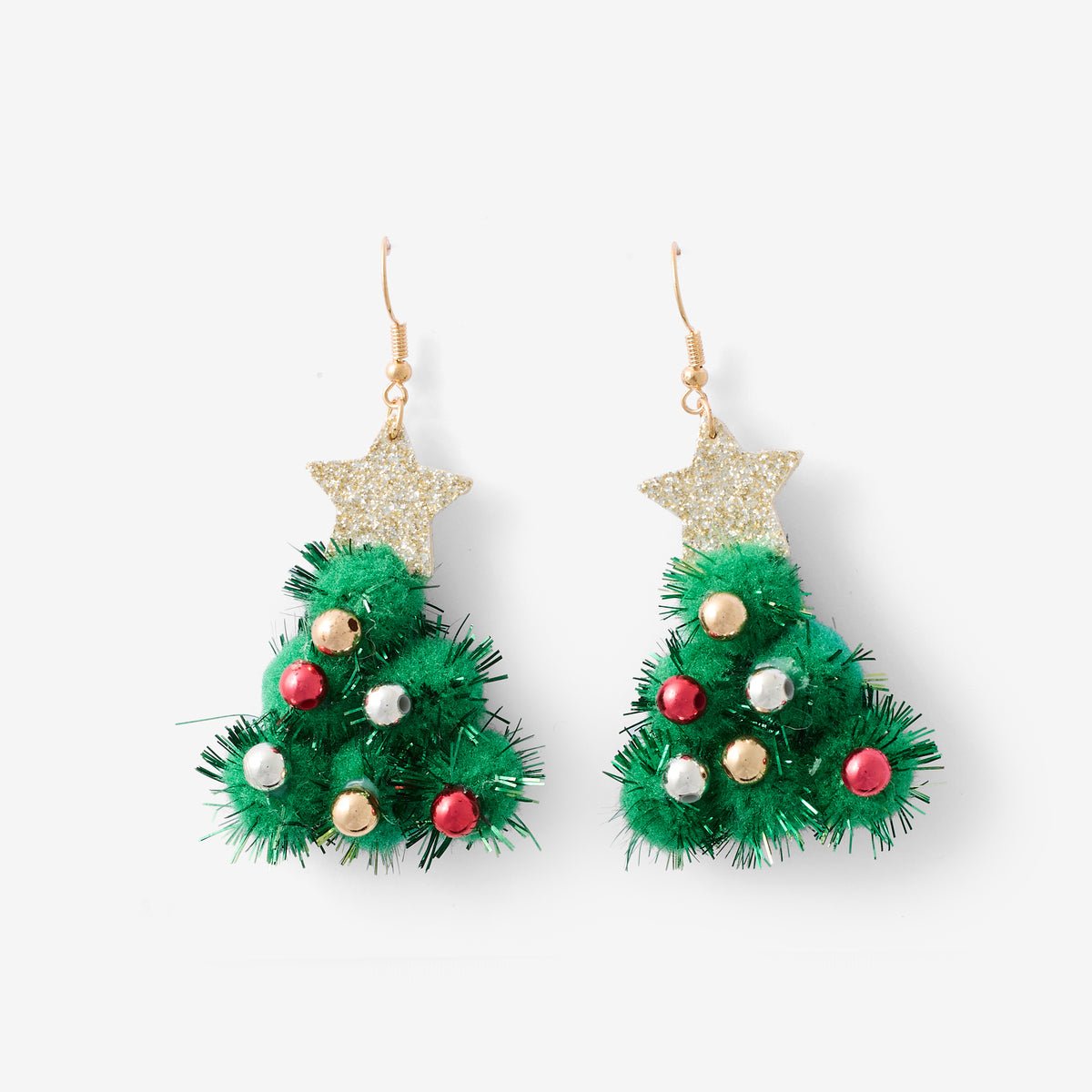 Boucles d'oreilles sapin de Noël vert, BALABOOSTE