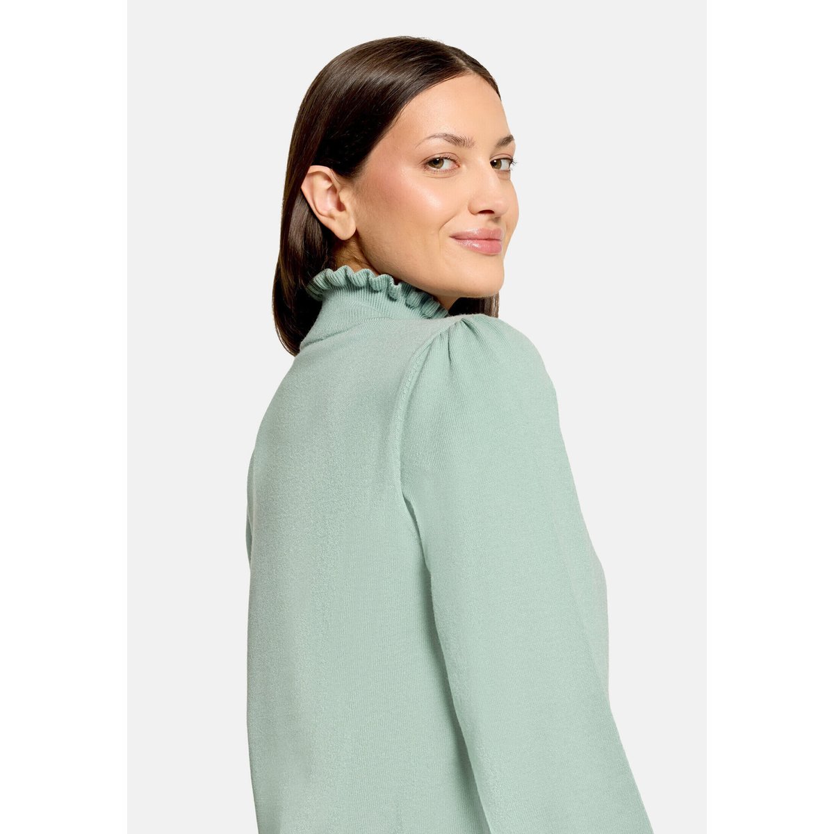 Pull-over en maille à ruches jadeite, CARTOON
