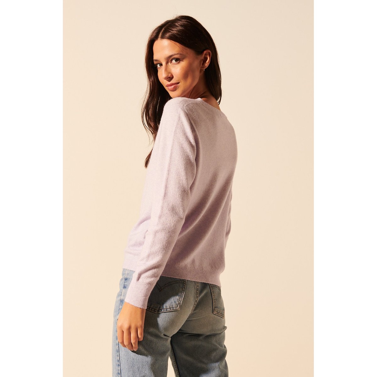 Pull manches longues STEFANO violet lilas, BENOA