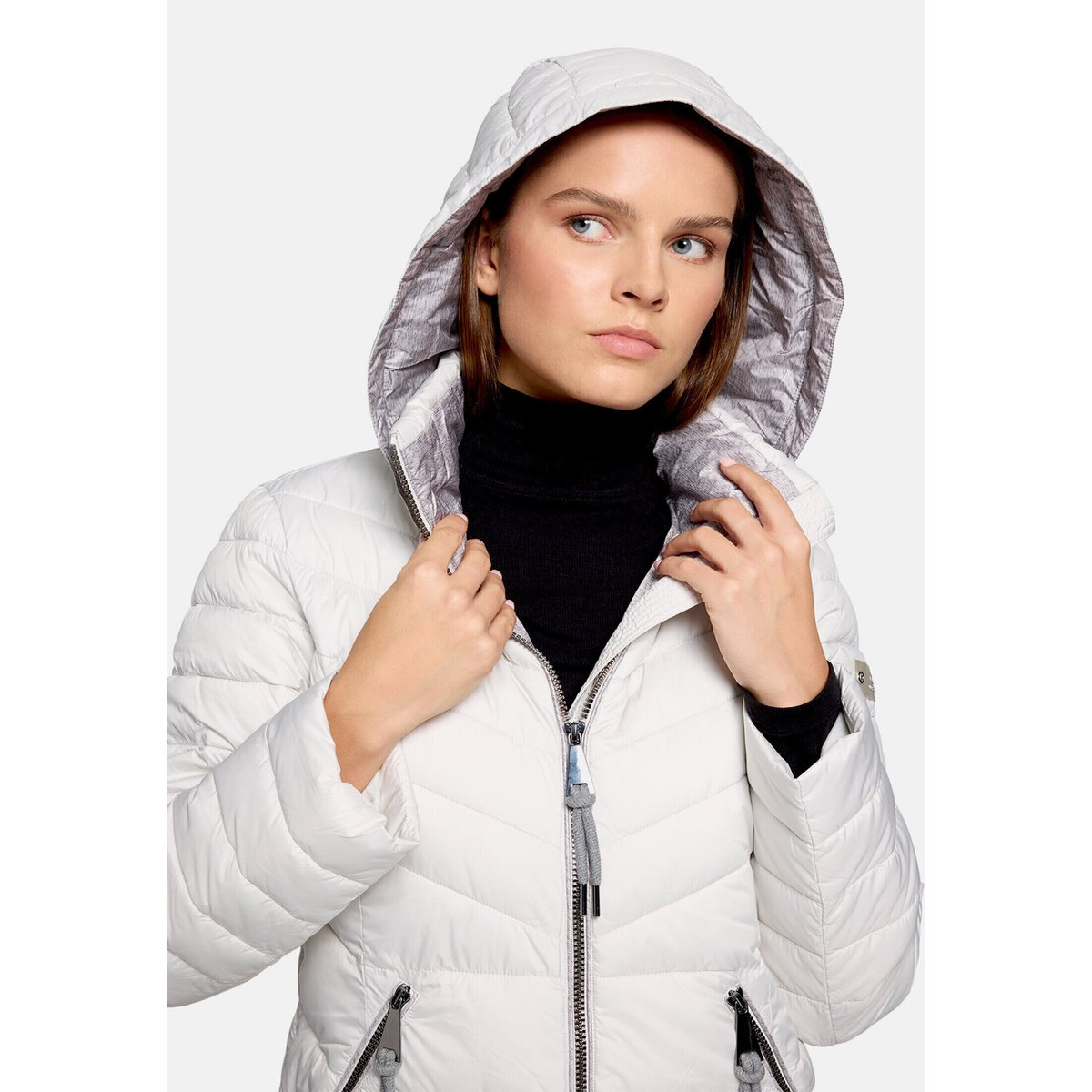 Veste matelassée à capuche amovible blanc, BETTY BARCLAY