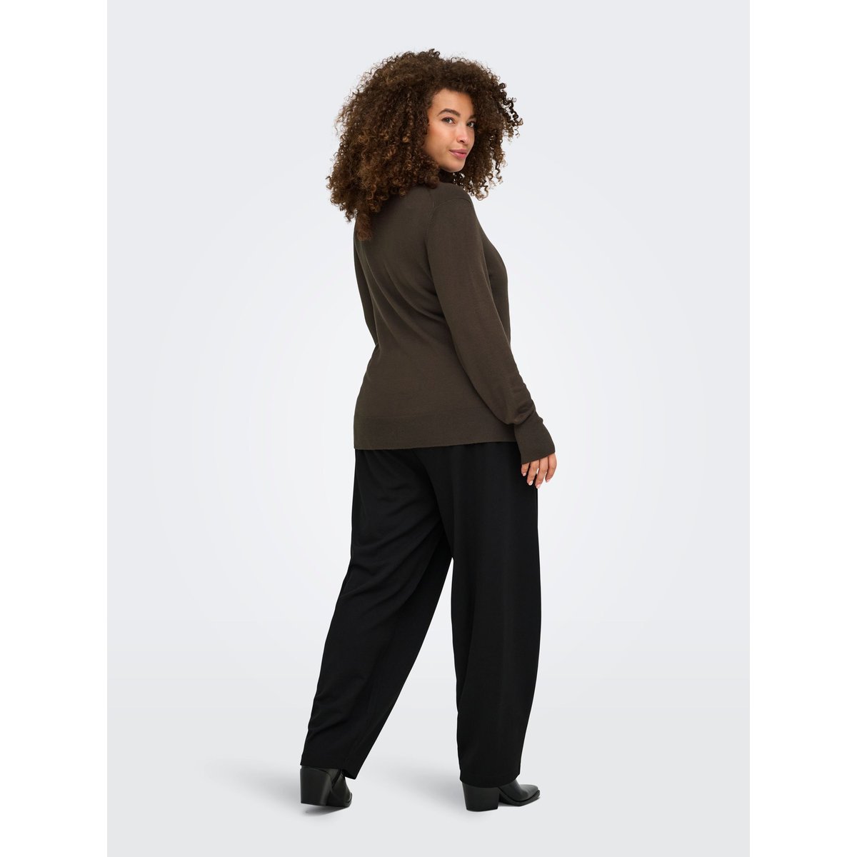 Pull En Maille coffee bean, ONLY CARMAKOMA