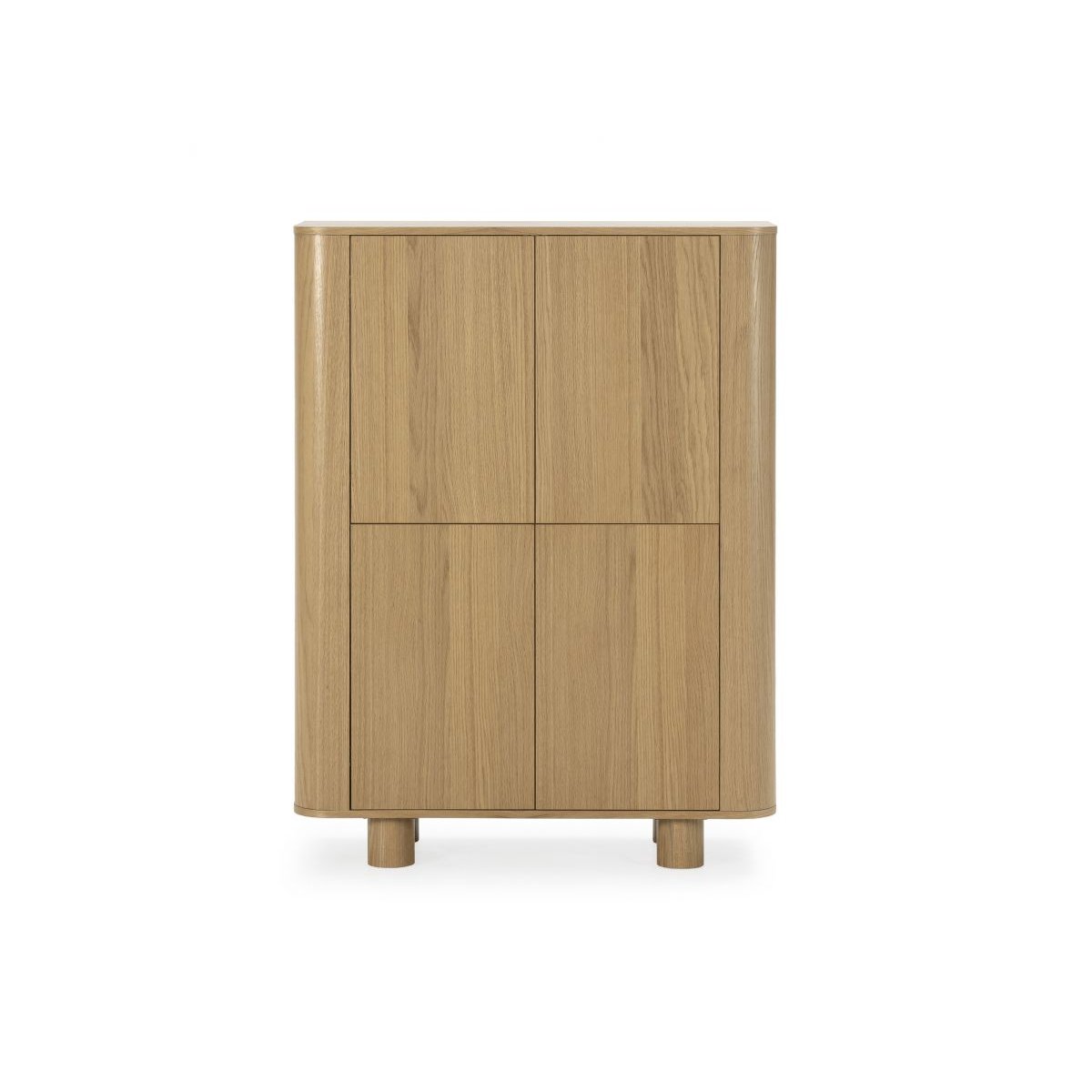 Buffet  en placage  portes 100 cm, MALO marron clair, BOBOCHIC