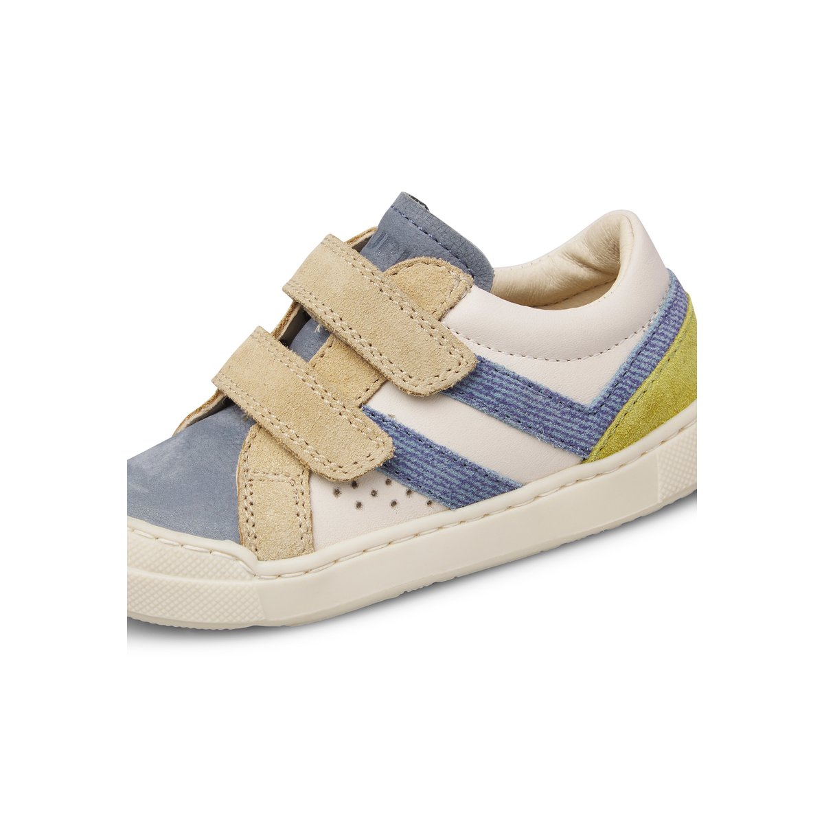 Baskets en cuir et en daim ZYLKA VL céleste-blanc crème, NATURINO