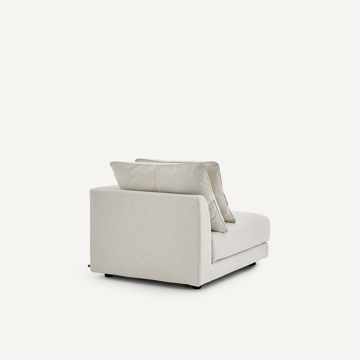 Demi-canapé droit, modulable en toile chinée, TIBERIO ivoire, AM.PM