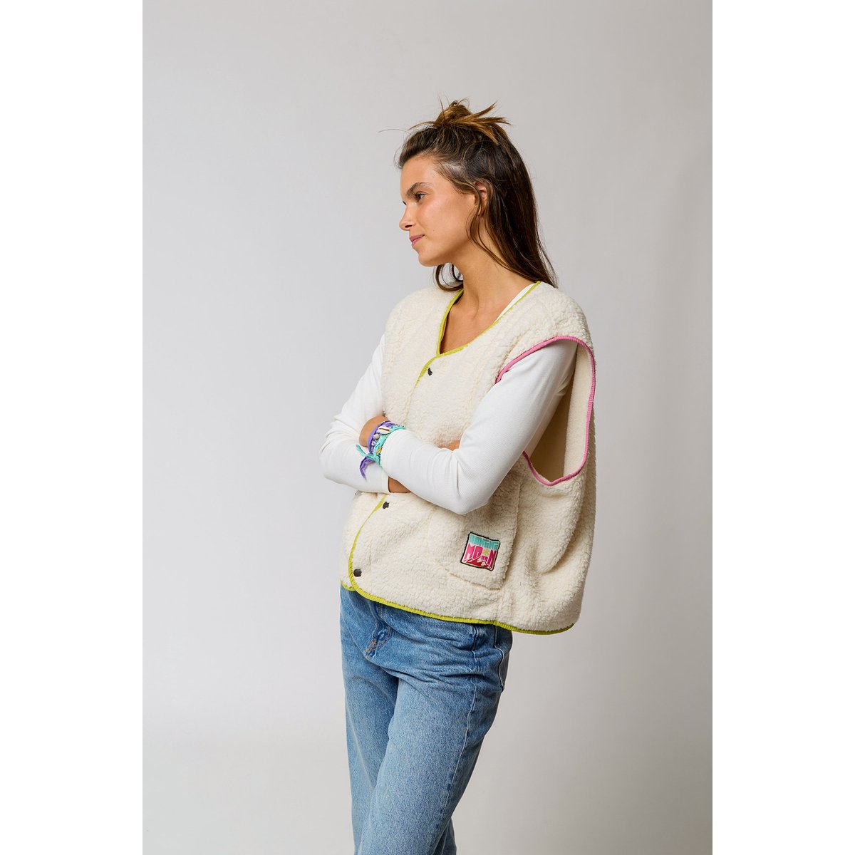 Gilet Yaqui - WINTU ecru, BANANA MOON