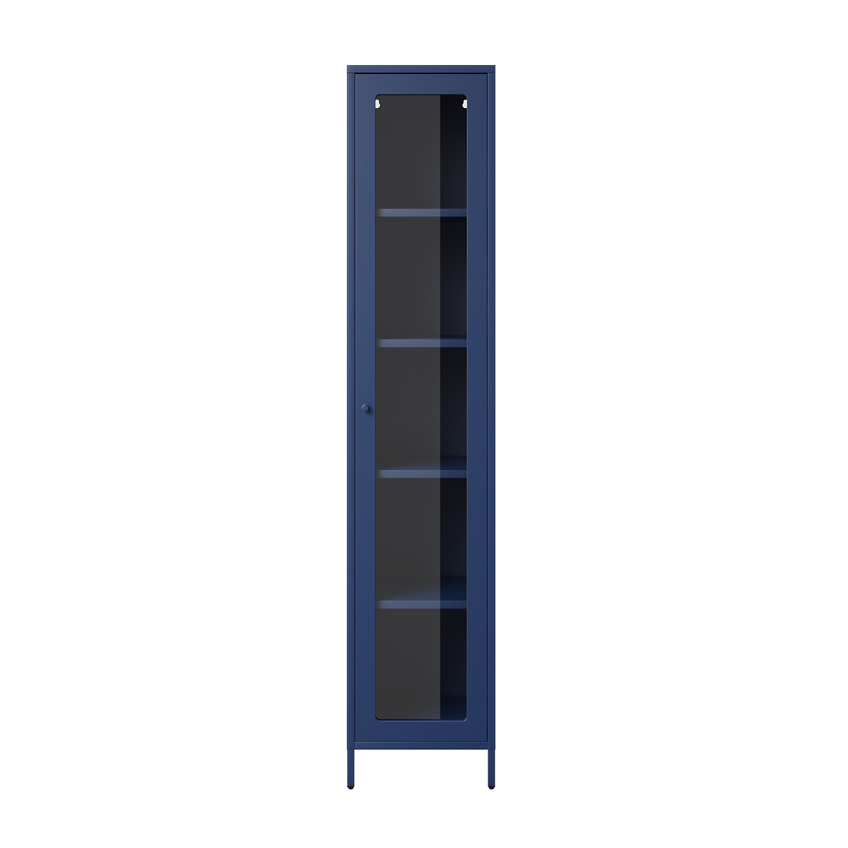 Talisk Industrial Metal and Glass Cabinet blue, SO'HOME