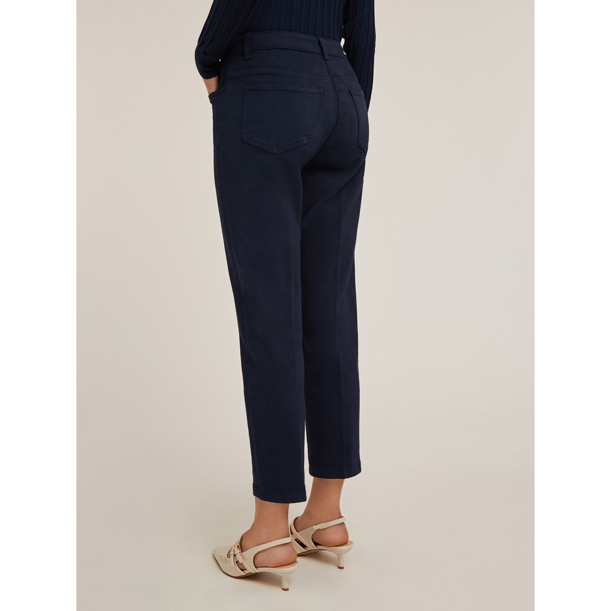 Pantalon carrot en drill Rianne bleu, MOTIVI