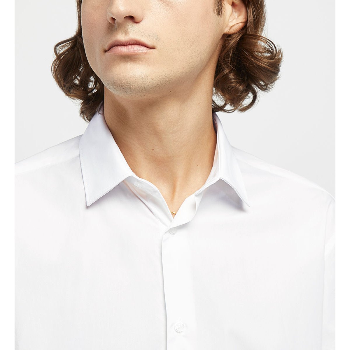 Chemise confort a2plies en coton bio double retors blanc, GALERIES LAFAYETTE