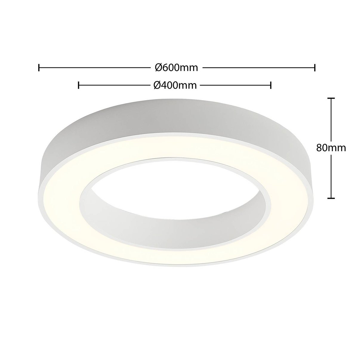 Plafonnier en aluminium moderneLED, Sharelyn blanc, ARCCHIO