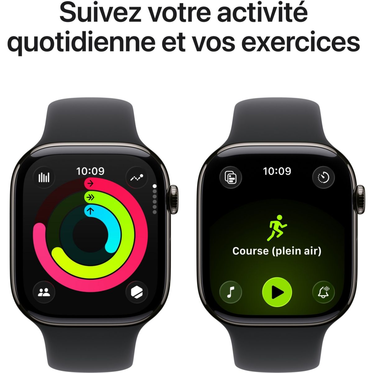 Montre connectée 46mm Tit Ardoise / Noir Serie 11 M/L Cellular noir, APPLE