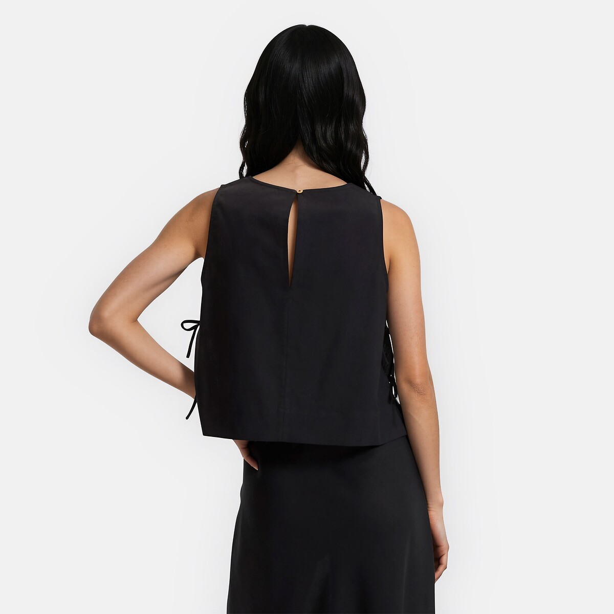 Sleeveless Side Tie Top black, LA REDOUTE COLLECTIONS