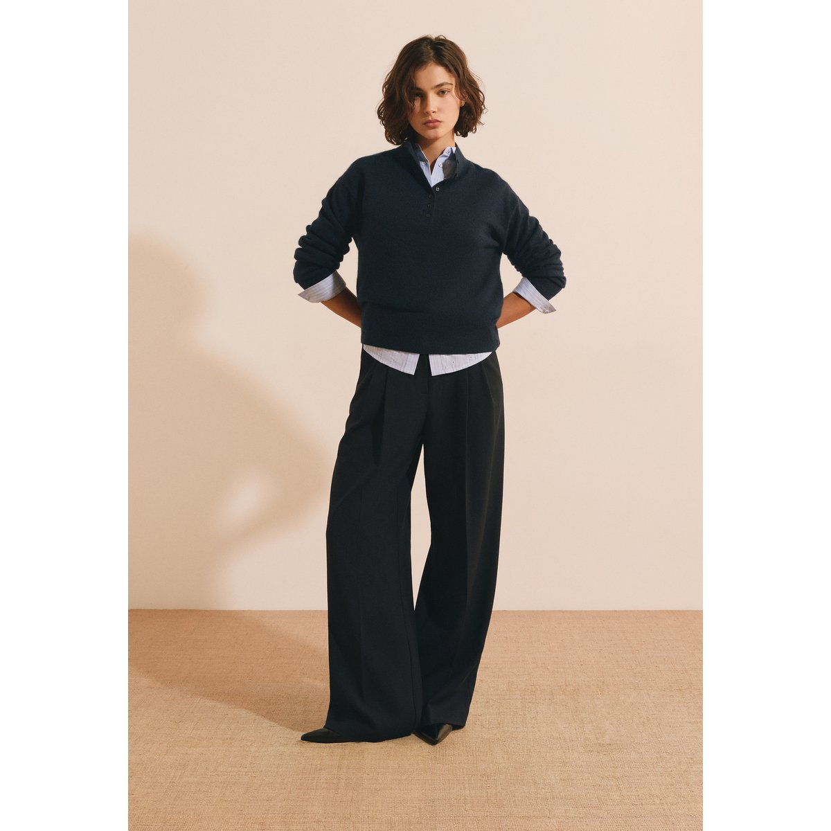 Pantalon coupe droite NEW MUSE encre, ETAM