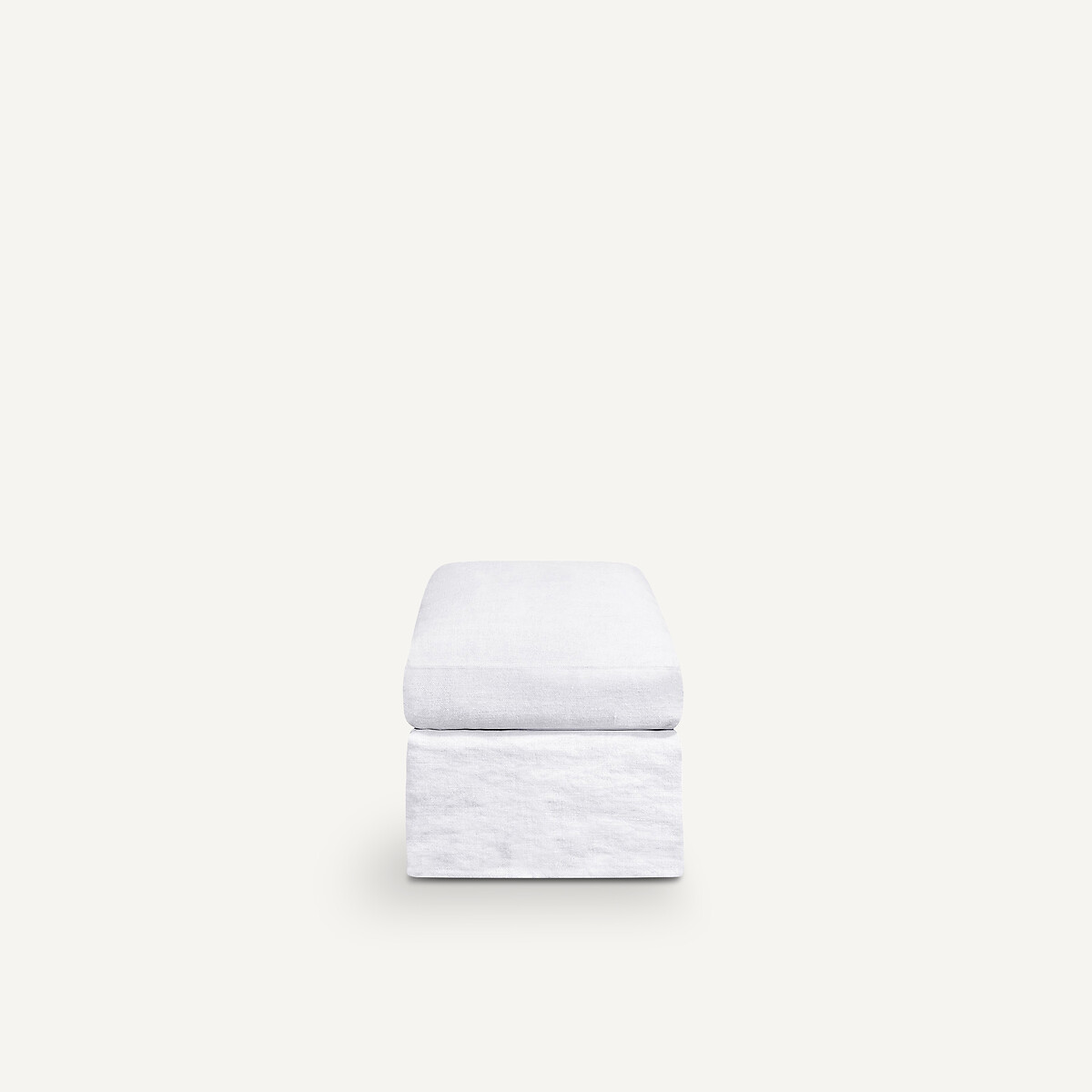 Poggiapiedi lino spesso stonewashed, Neo Chiquito bianco ottico, AM.PM