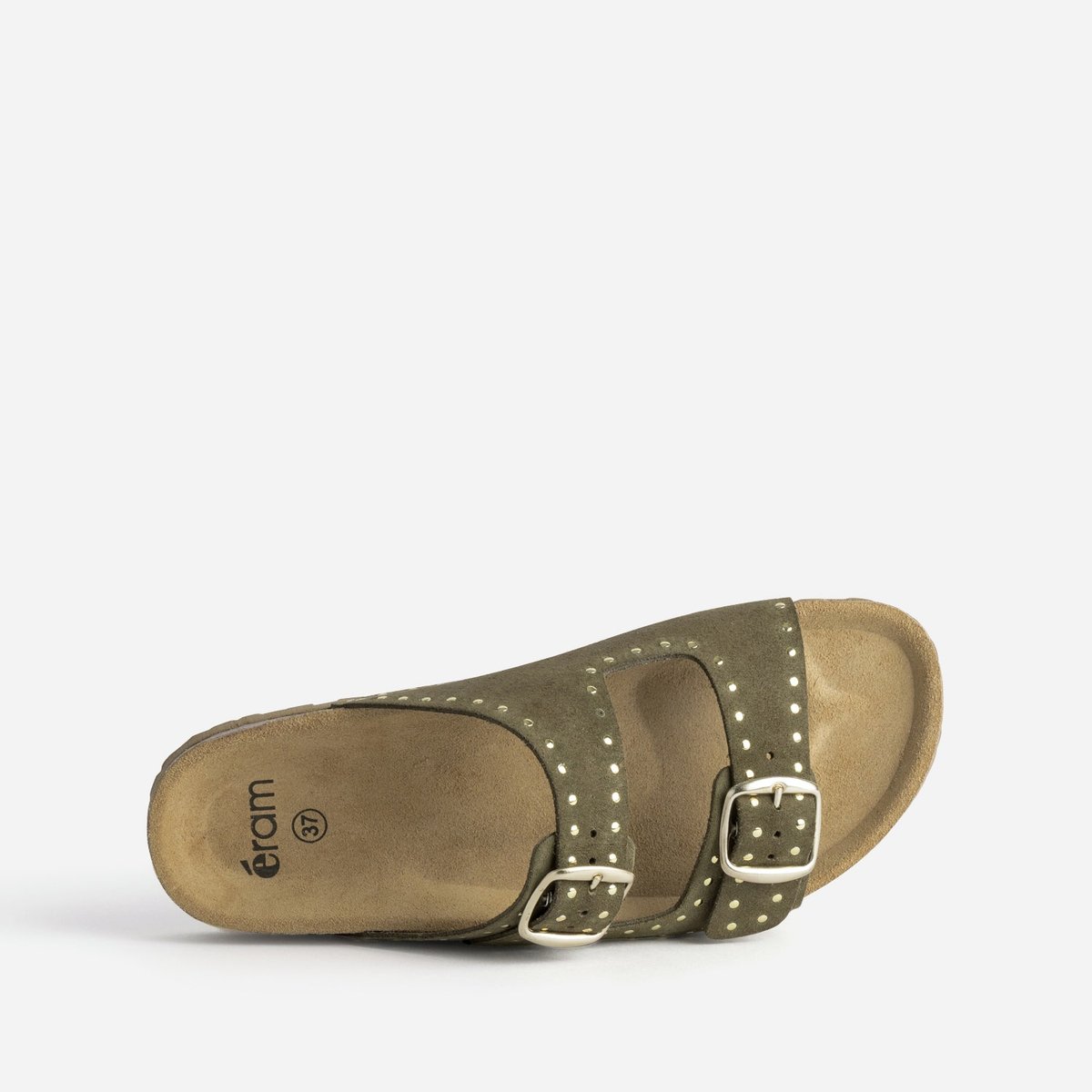 Mule en cuir ATHINE kaki, ERAM