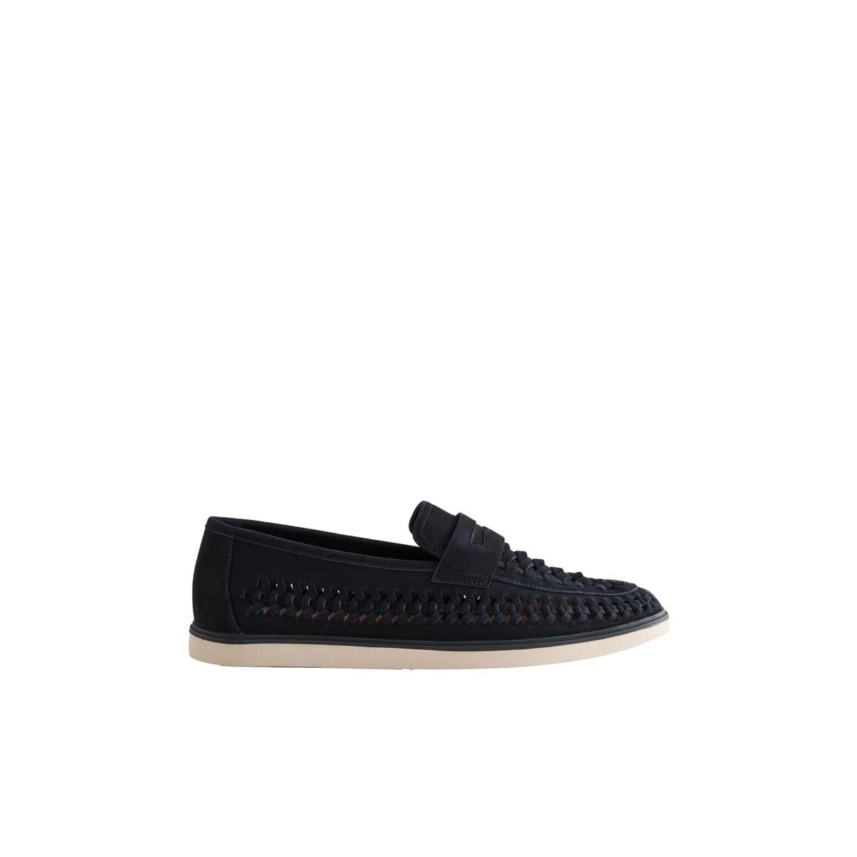 Mocassins tissés bleu marine, NEXT