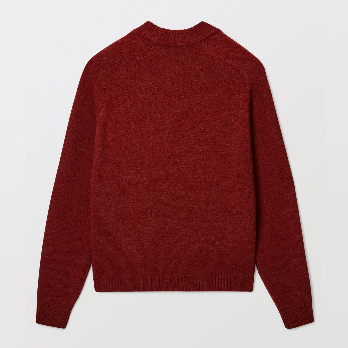 Pull col rond en laine russet, MONOPRIX
